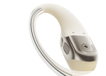 Aanpasbare, <br>
flexibele oorhaak