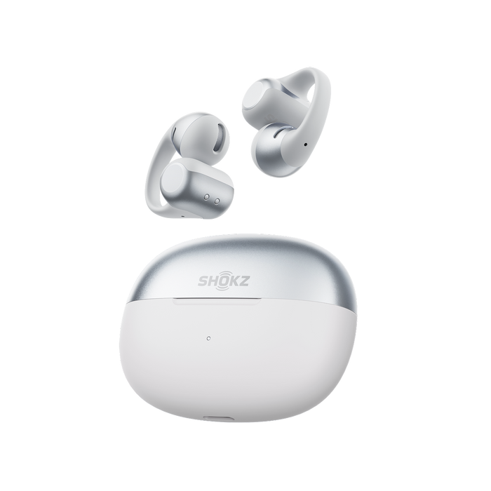 【ほぼ新品】Shokz OpenDots 2 Pearl White Shokz OpenDots 2 kopen | Open-Ear Clip-On oordopjes