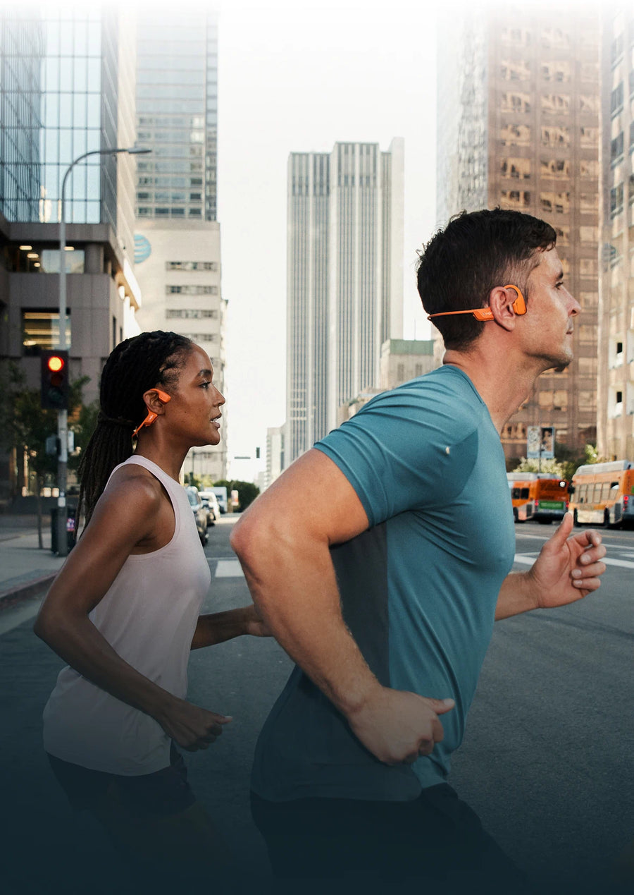Open-ear koptelefoon voor hardlopen buiten
